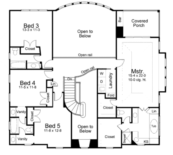 Home Plan - European Floor Plan - Upper Floor Plan #119-255