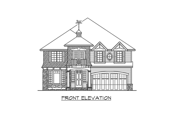 Exterior - Other Elevation for Traditional House Plan #132-149 - 4 bed, 2.5 bath