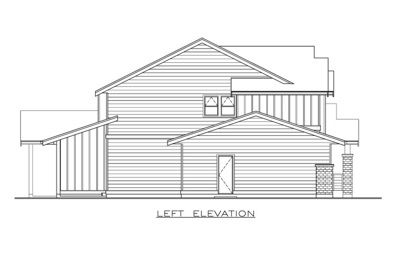 Architectural House Design - Exterior - Other Elevation 1 for Farmhouse House Plan #1100-29 - 3 bed, 2.5 bath