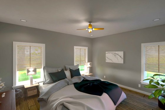 Interior - Master Bedroom for Farmhouse House Plan #44-270 - 3 bed, 2 bath