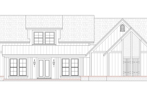 Exterior - Front Elevation 3 for Farmhouse House Plan #45-631 - 3 bed, 2 bath