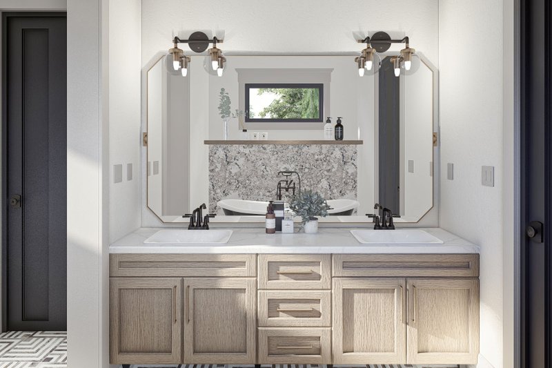 Home Plan - Interior - Master Bathroom 1 for Modern House Plan #455-568 - 3 bed, 2 bath