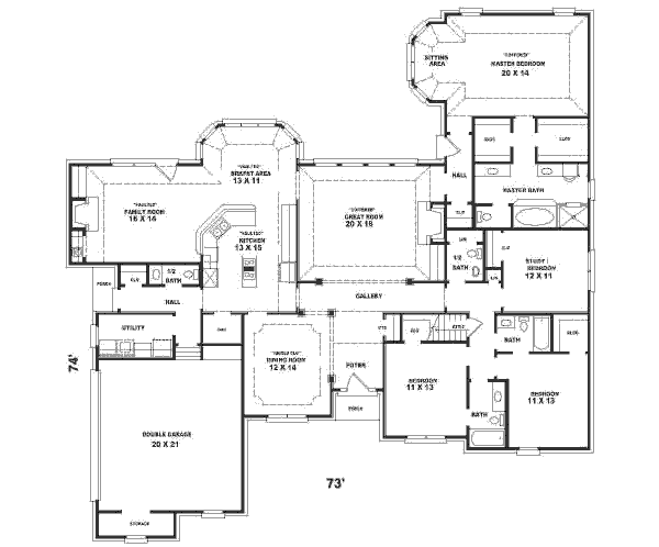 Traditional Floor Plan - Main Floor Plan #81-405