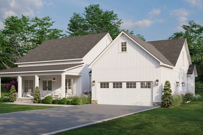 House Design - Exterior - Front Elevation 4 for Farmhouse House Plan #923-386 - 4 bed, 3 bath