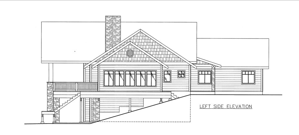 Exterior - Other Elevation for Craftsman House Plan #117-1112 - 5 bed, 3 bath