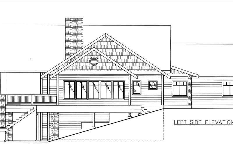 Home Plan - Exterior - Other Elevation for Craftsman House Plan #117-1112 - 5 bed, 3 bath