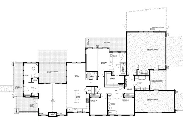 Home Plan - Floor Plan - Main Floor for Craftsman House Plan #895-168 - 3 bed, 2.5 bath