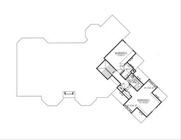 Home Plan - Traditional Floor Plan - Upper Floor Plan #437-53