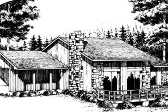 Exterior - Front Elevation for Modern House Plan #10-227 - 3 bed, 2 bath