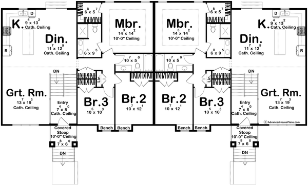 Architectural House Design - Traditional Floor Plan - Main Floor Plan #455-386
