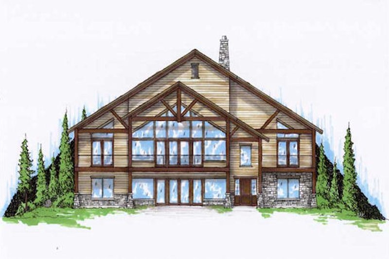 Home Plan - Bungalow Exterior - Front Elevation Plan #5-377