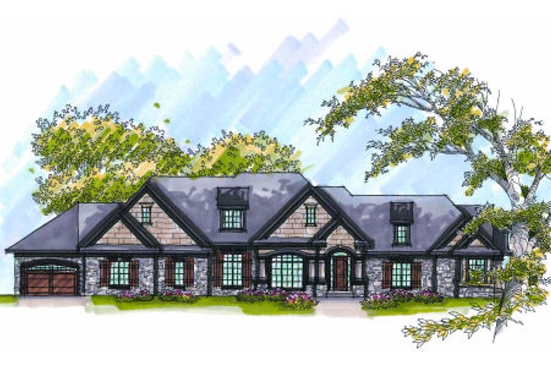 Home Plan - European Exterior - Front Elevation Plan #70-1011