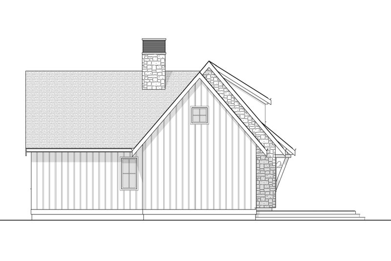 House Blueprint - Exterior - Other Elevation 1 for Cabin House Plan #1114-40 - 2 bed, 1 bath