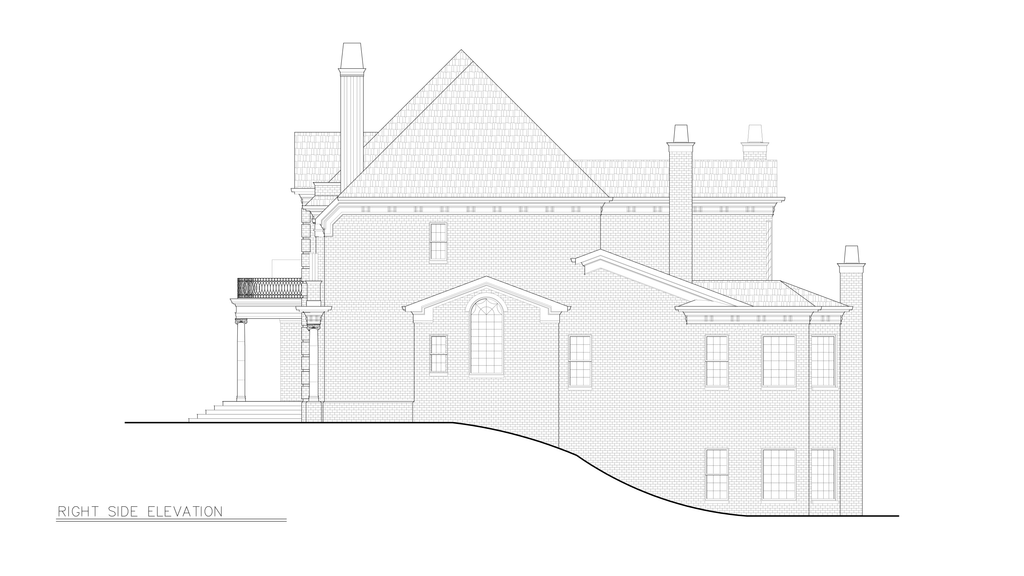 Exterior - Other Elevation 2 for European House Plan #119-263 - 5 bed, 4 bath