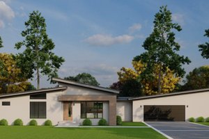 Modern Exterior - Front Elevation Plan #923-434