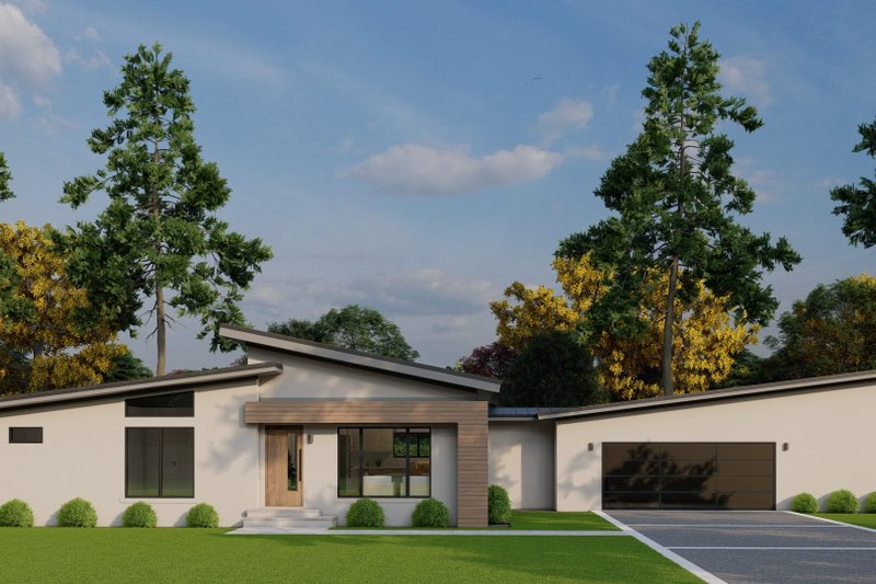 Modern Style House Plan - 3 Beds 2 Baths 1659 Sq/Ft Plan #923-434