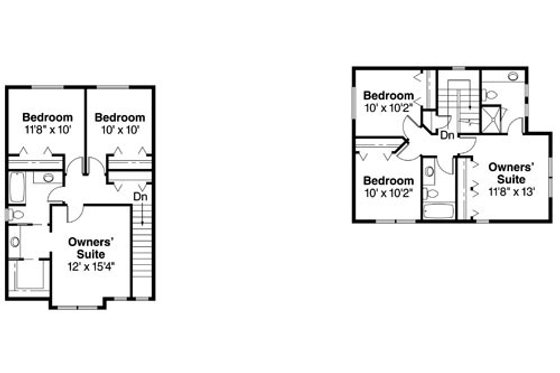 Floor Plan - Upper Floor House Plan #124-815 - 6 bed, 4 bath