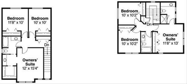 Floor Plan - Upper Floor Plan #124-815