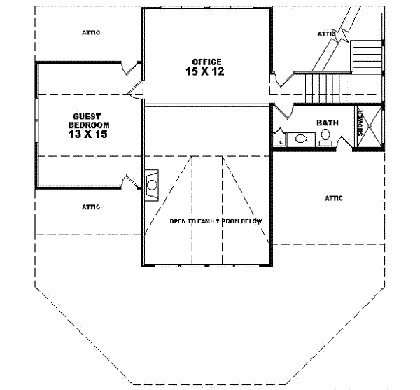 Modern Floor Plan - Upper Floor Plan #81-470