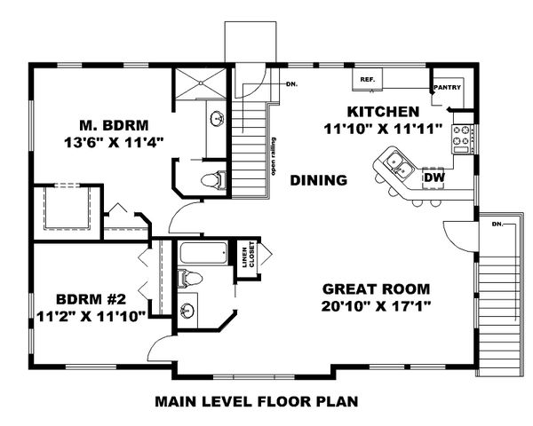House Plan Design - Contemporary Floor Plan - Main Floor Plan #117-905