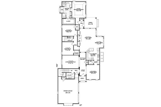 Floor Plan - Main Floor for Traditional House Plan #81-384 - 3 bed, 3 bath