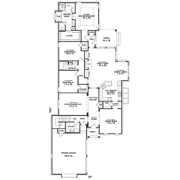 Traditional Floor Plan - Main Floor Plan #81-384