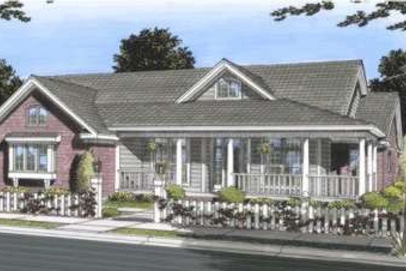 House Blueprint - Traditional Exterior - Front Elevation Plan #20-1832