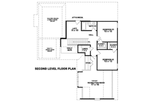 Floor Plan - Upper Floor for Traditional House Plan #81-13900 - 3 bed, 2.5 bath