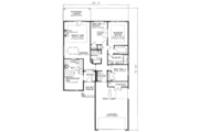 European Style House Plan - 3 Beds 2 Baths 1487 Sq/Ft Plan #17-183 