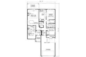 European Style House Plan - 3 Beds 2 Baths 1487 Sq/Ft Plan #17-183 ...
