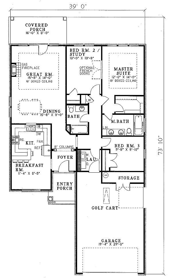 European Floor Plan - Main Floor Plan #17-183