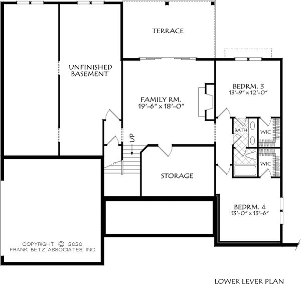 House Blueprint - Farmhouse Floor Plan - Lower Floor Plan #927-1015
