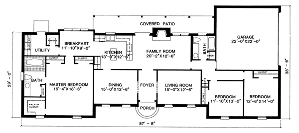 Traditional Floor Plan - Main Floor Plan #10-147