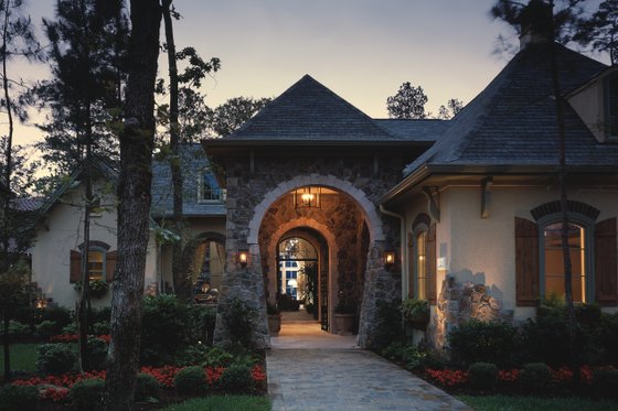 Exterior - Front Elevation for European House Plan #20-1731 - 4 bed, 4.5 bath