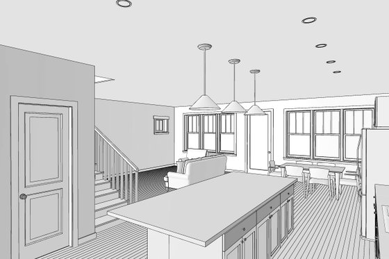 Interior - Kitchen for Craftsman House Plan #461-41 - 4 bed, 3.5 bath