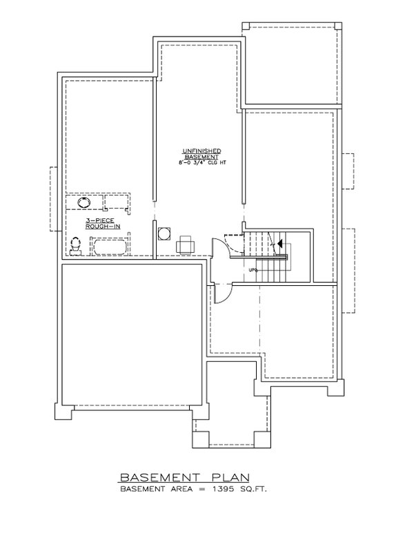 Prairie Floor Plan - Lower Floor Plan #1100-51