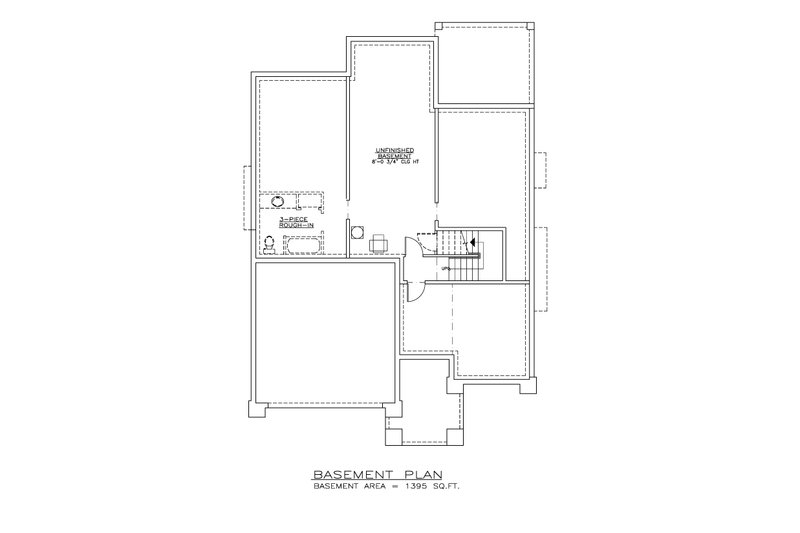 Home Plan - Floor Plan - Lower Floor for Prairie House Plan #1100-51 - 4 bed, 3 bath
