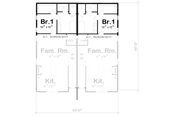 Floor Plan - Other Floor for Modern House Plan #20-2563 - 3 bed, 2.5 bath