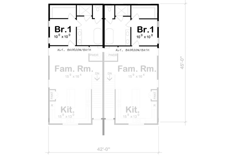 Dream House Plan - Floor Plan - Other Floor for Modern House Plan #20-2563 - 3 bed, 2.5 bath