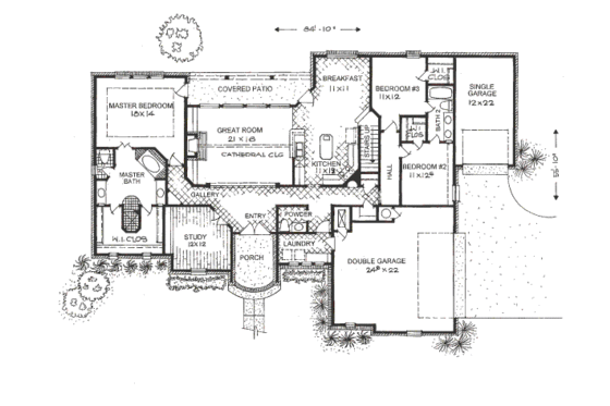 Floor Plan - Main Floor for European House Plan #310-661 - 3 bed, 4 bath