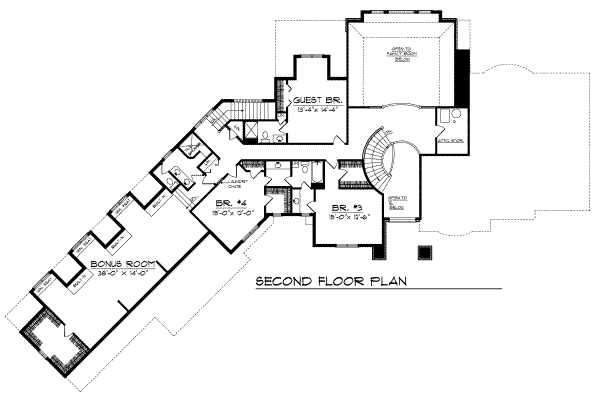 Home Plan - European Floor Plan - Upper Floor Plan #70-558