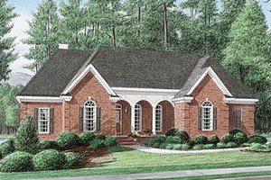 Home Plan - European Exterior - Front Elevation Plan #34-112