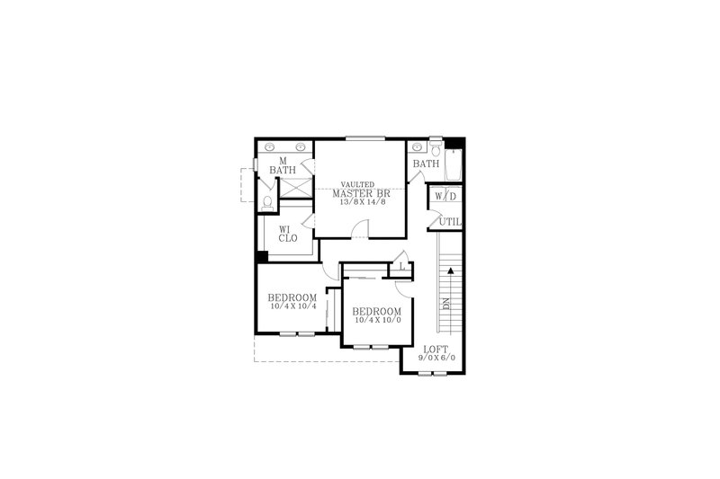 Home Plan - Floor Plan - Upper Floor for Craftsman House Plan #53-751 - 3 bed, 2.5 bath