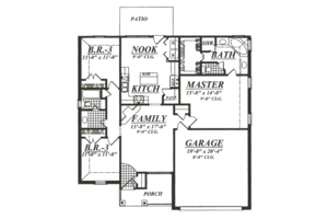 Floor Plan - Main Floor for Country House Plan #62-150 - 3 bed, 2 bath