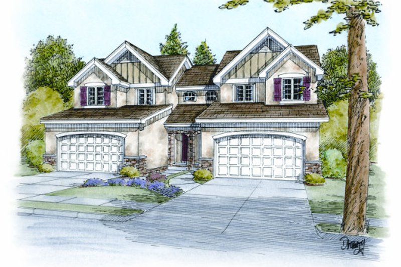 Dream House Plan - Traditional Exterior - Front Elevation Plan #20-2092