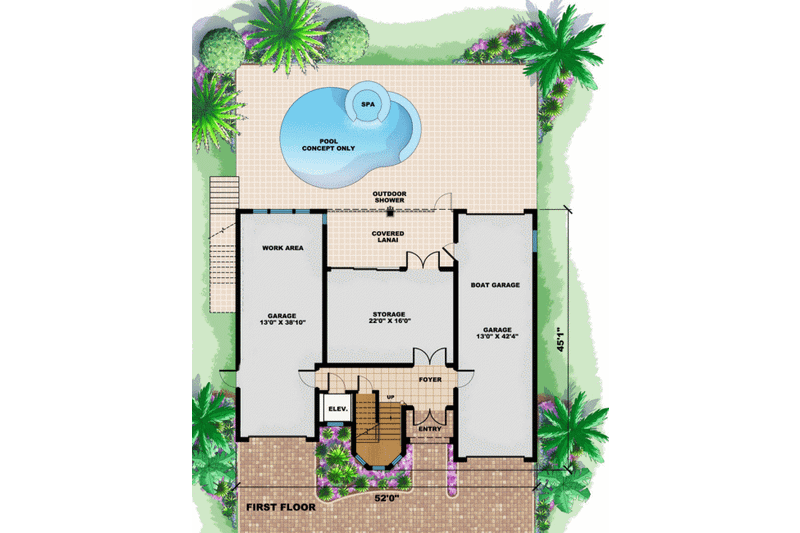Dream House Plan - Floor Plan - Main Floor for Cottage House Plan #27-249 - 3 bed, 3 bath