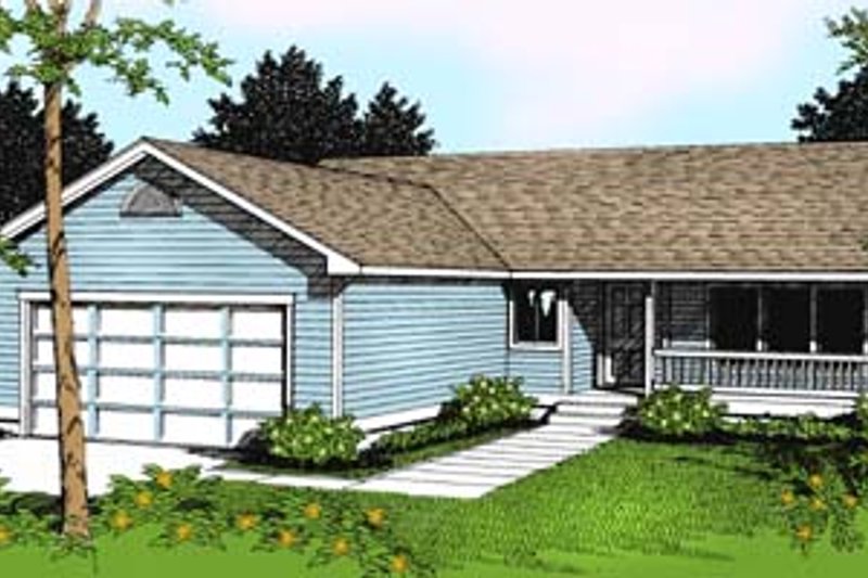 House Blueprint - Traditional Exterior - Front Elevation Plan #100-101