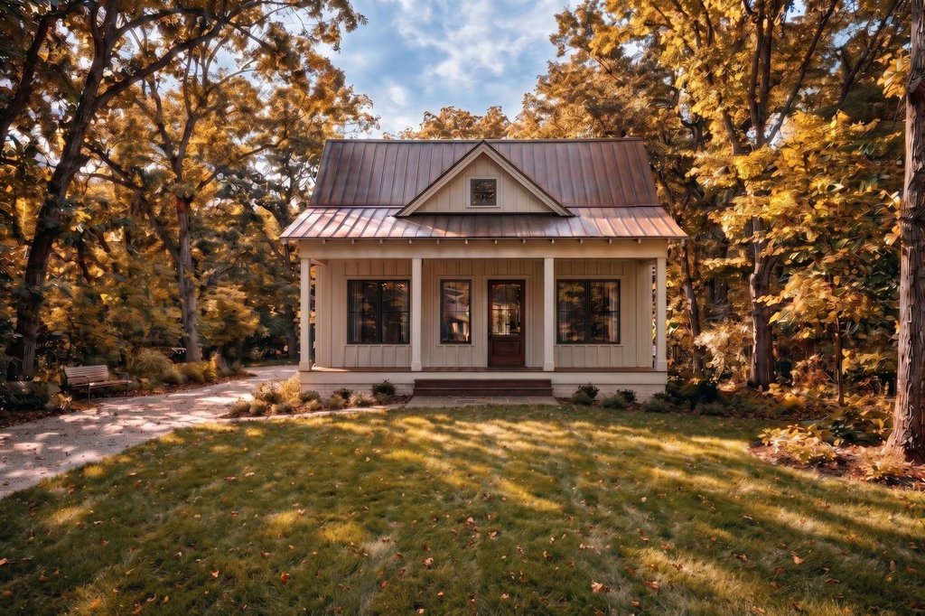 Exterior - Front Elevation 2 for Country House Plan #1105-20 - 1 bed, 1 bath