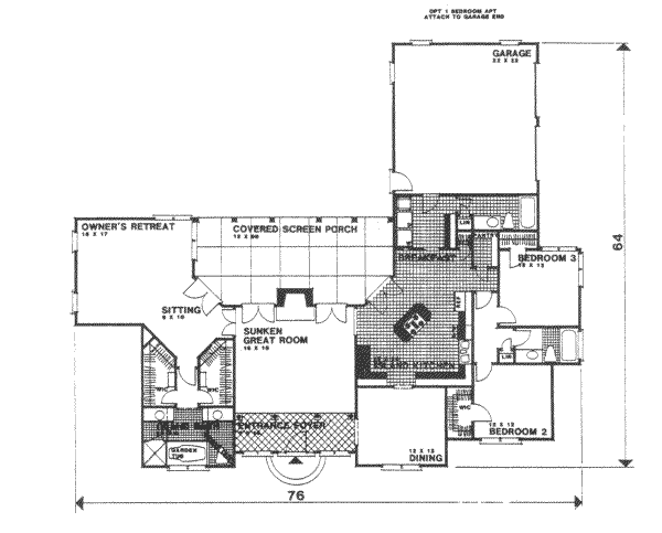Home Plan - Traditional Floor Plan - Main Floor Plan #30-169