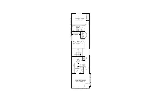 Floor Plan - Upper Floor for Craftsman House Plan #53-644 - 3 bed, 2.5 bath
